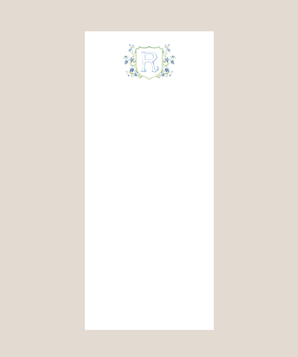 Letter Blooming Blues Notepad