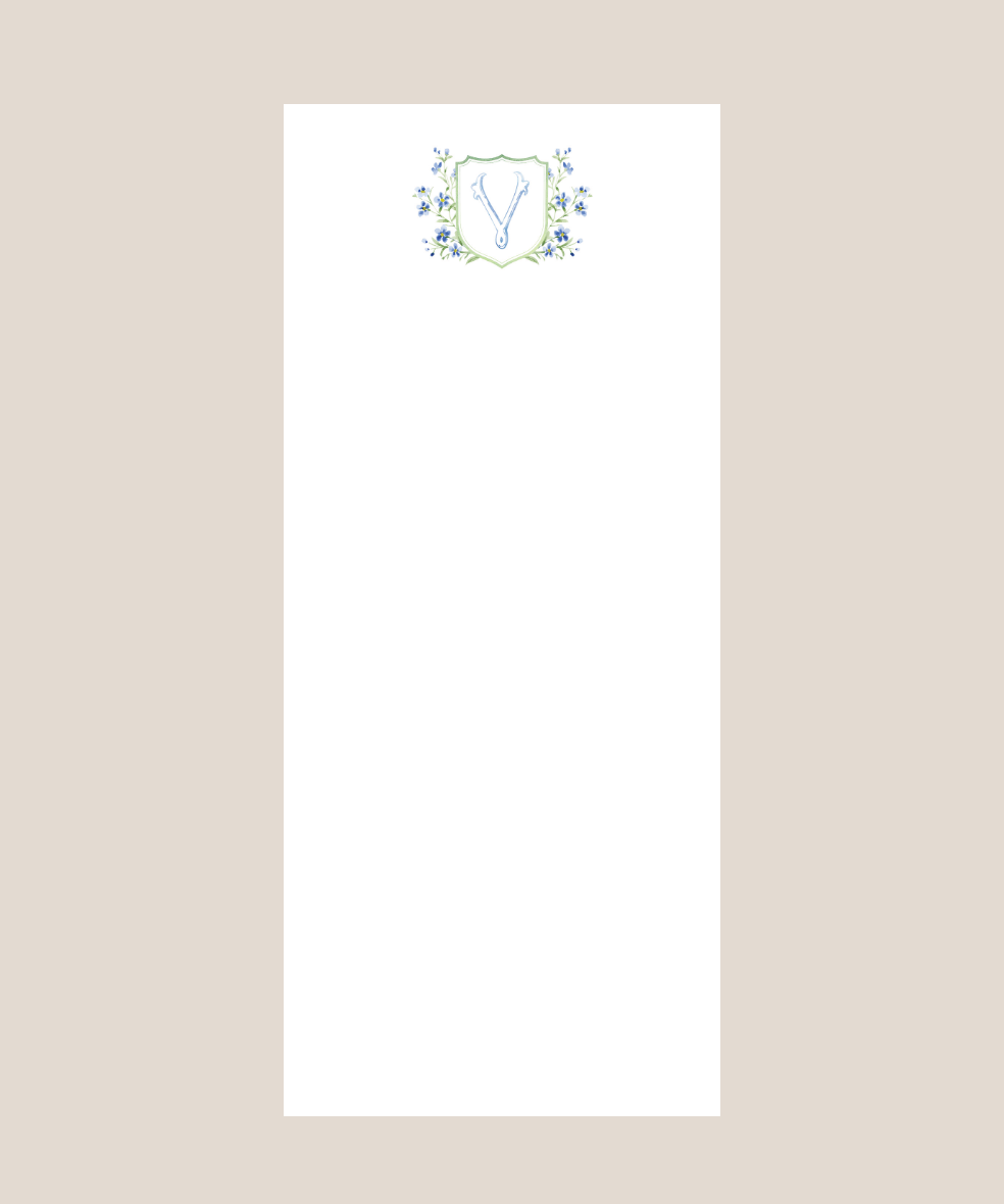 Letter Blooming Blues Notepad