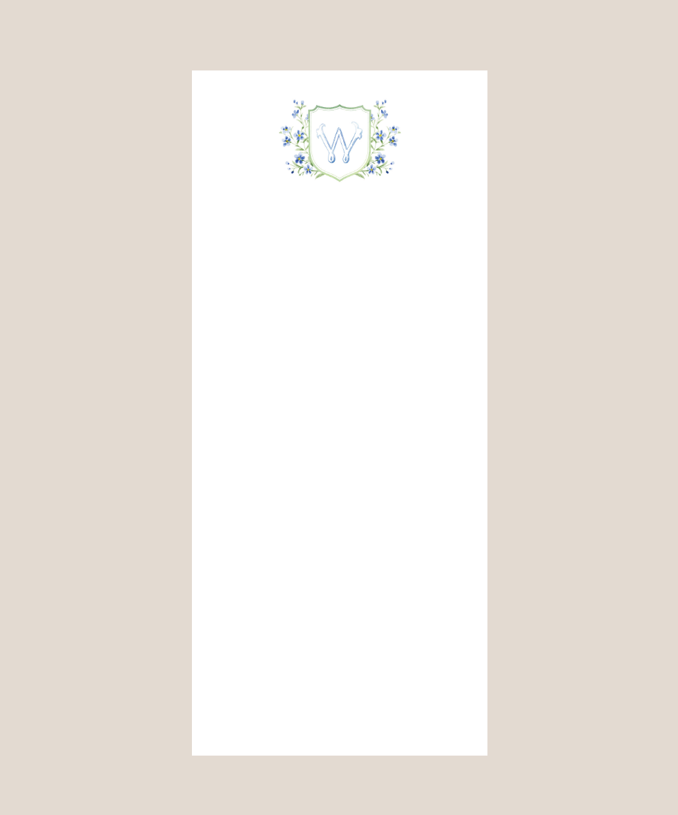 Letter Blooming Blues Notepad