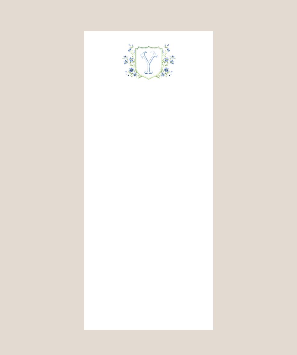 Letter Blooming Blues Notepad
