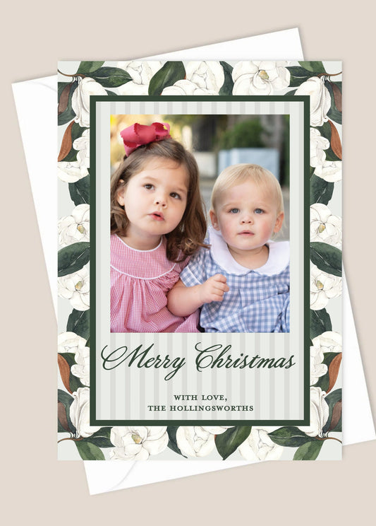 Sweet Holiday Magnolia Christmas Card