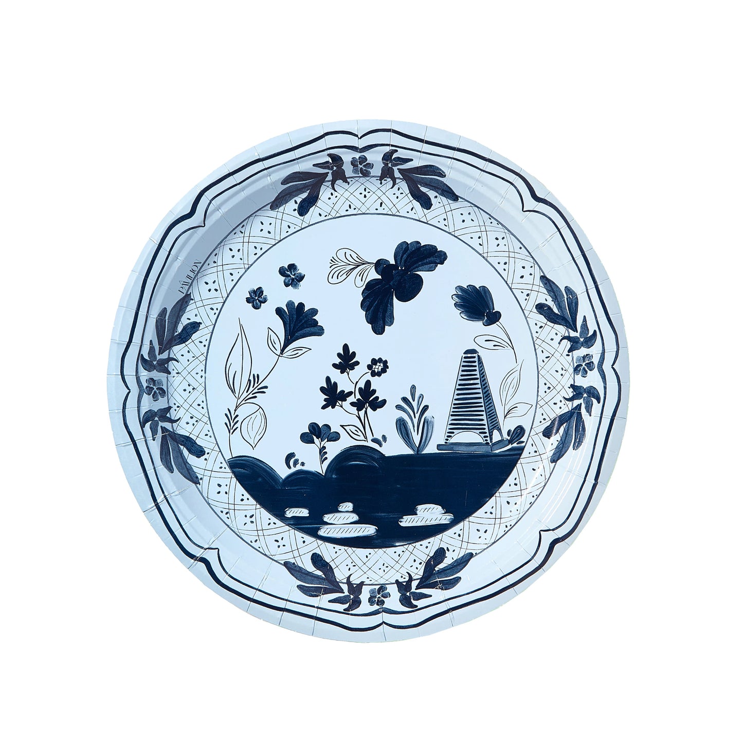 Sky and Navy Beachside Pavilion Dinner Plate - 8 pack