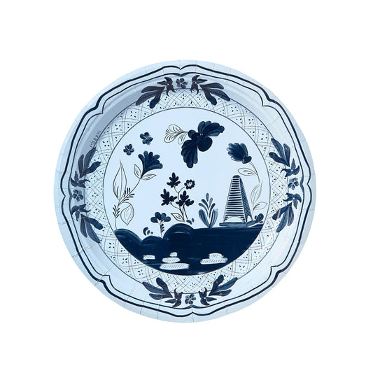 Sky and Navy Beachside Pavilion Dinner Plate - 8 pack