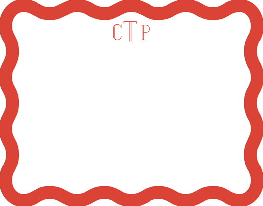 Red wavy border with 'CTP' initials on a white background