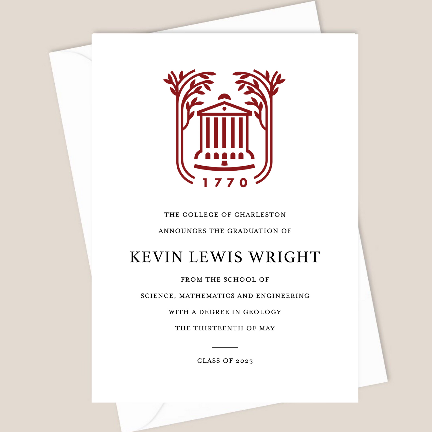 College Graduation Announcement