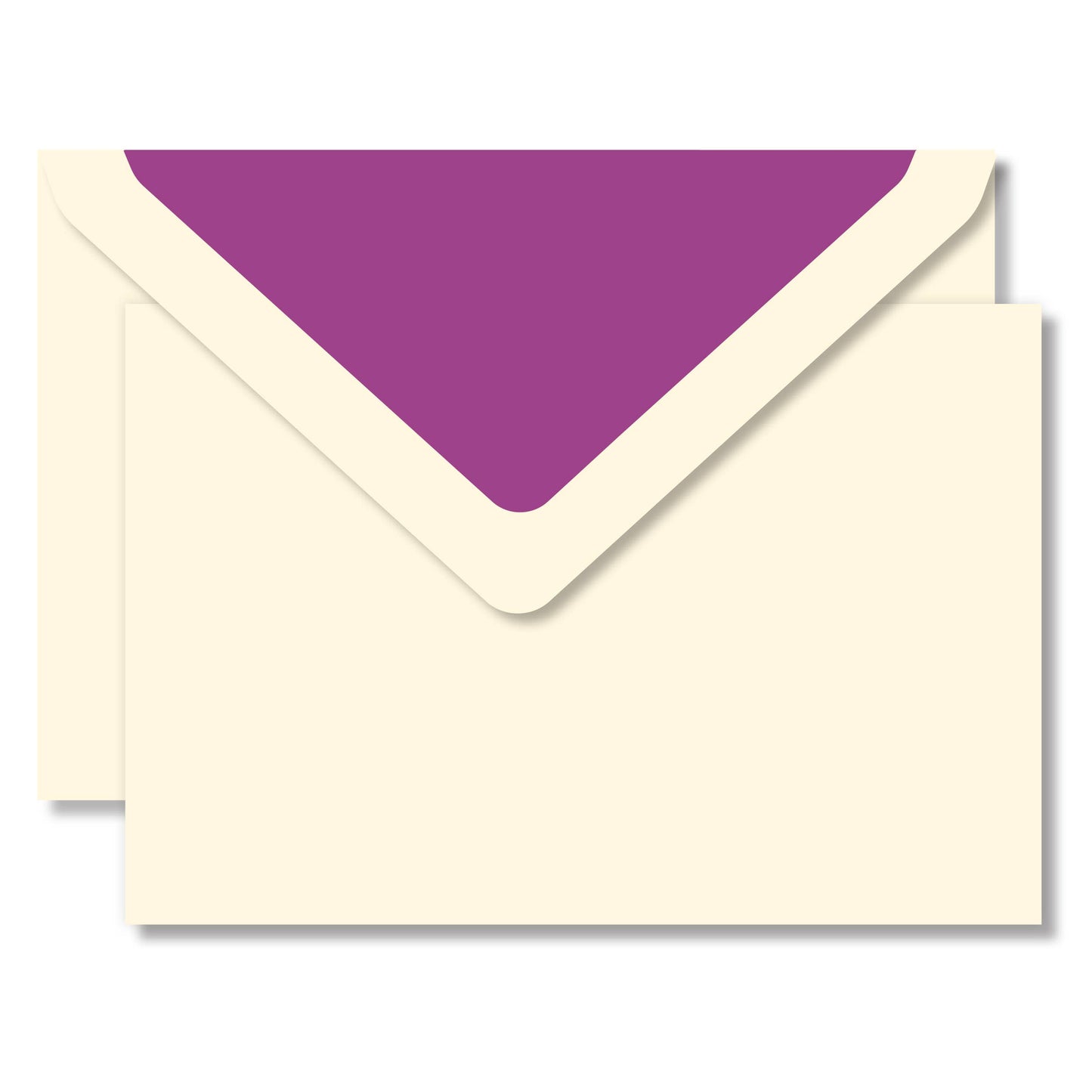 Laid Note Card Box Cream Laid/ Lining Navy Blue