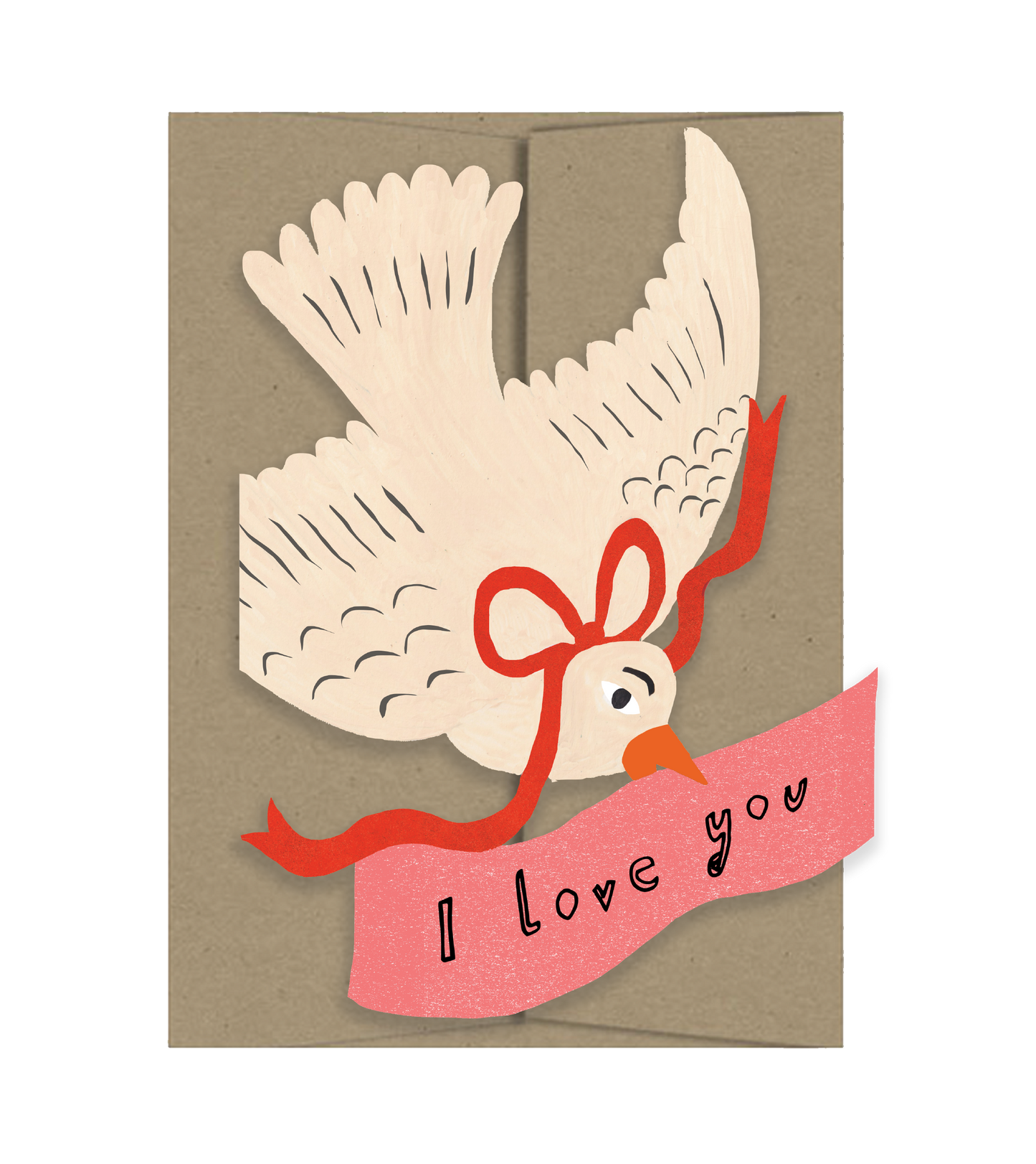 Isatopia - Love You Bird - Die Cut Card