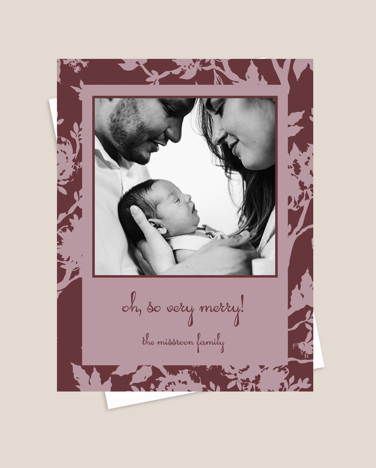 Plum Christmas Card