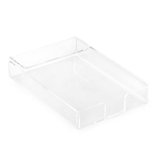 Clear plastic box on a white background