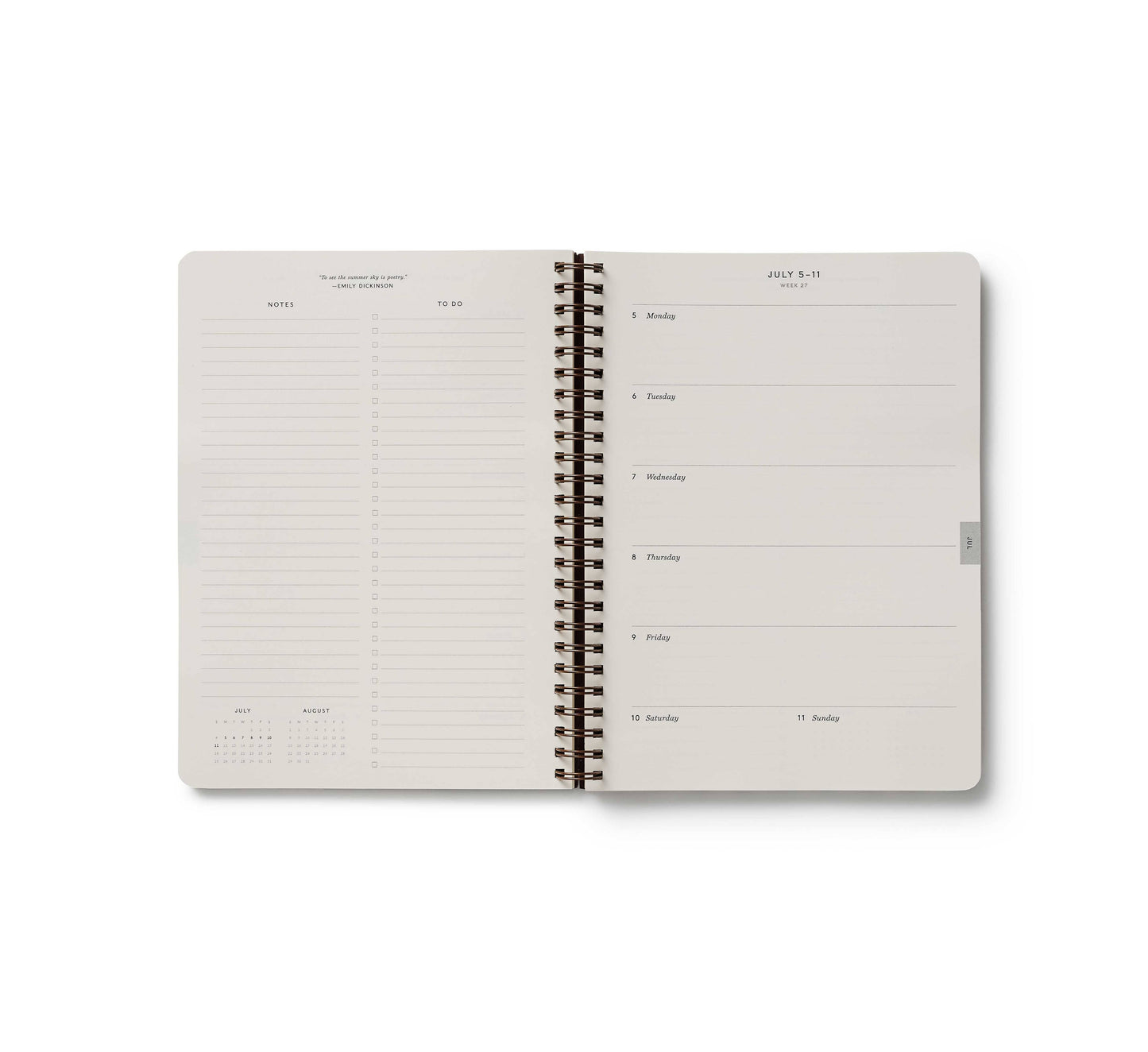 Rifle Paper Co. - 2027 Sage Hydrangea 12-Month Softcover Spiral Planner