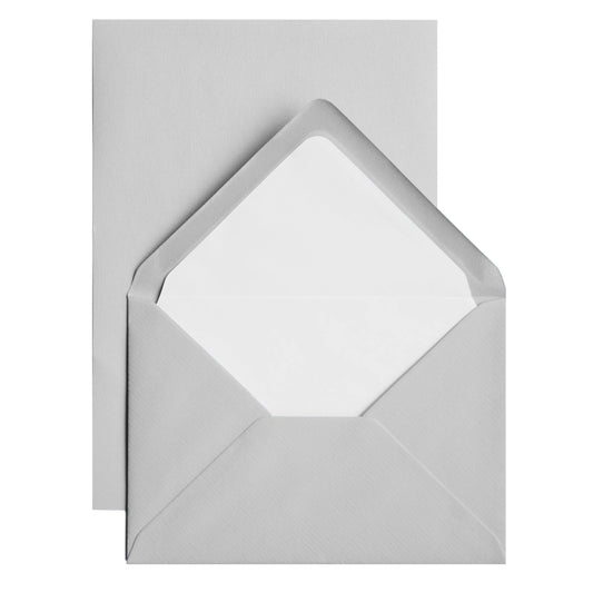 Classic Laid Plain Edge Sheet Correspondence Silver Box