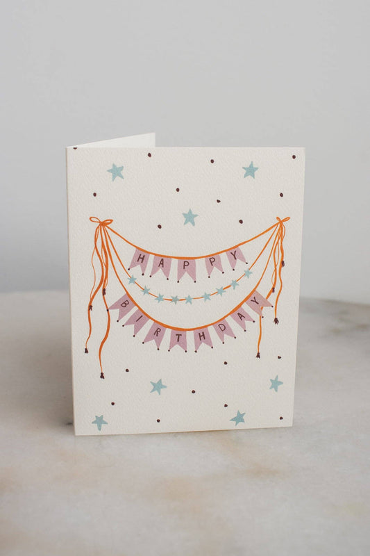 Star Bunting Banner Birthday Card