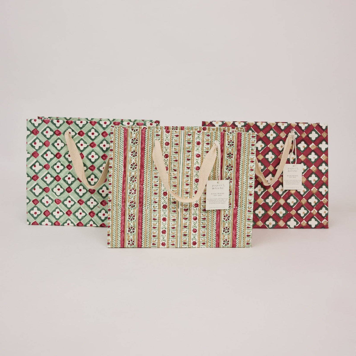 Traditional Christmas Gift Bags - Medium