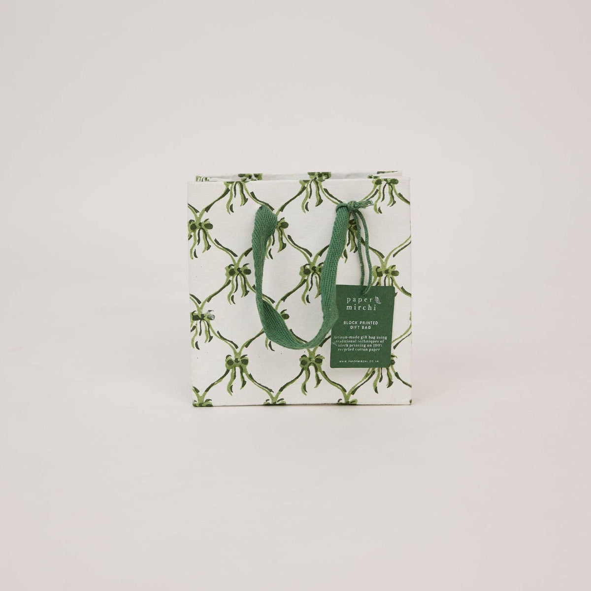 Holly Green Gift Bags - Small