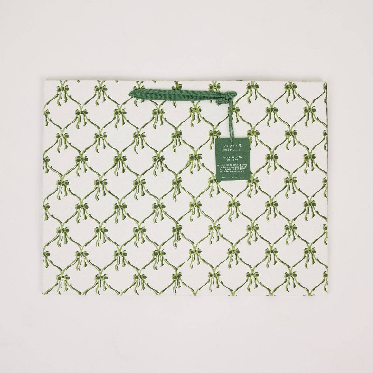 Holly Green Gift Bags - Large