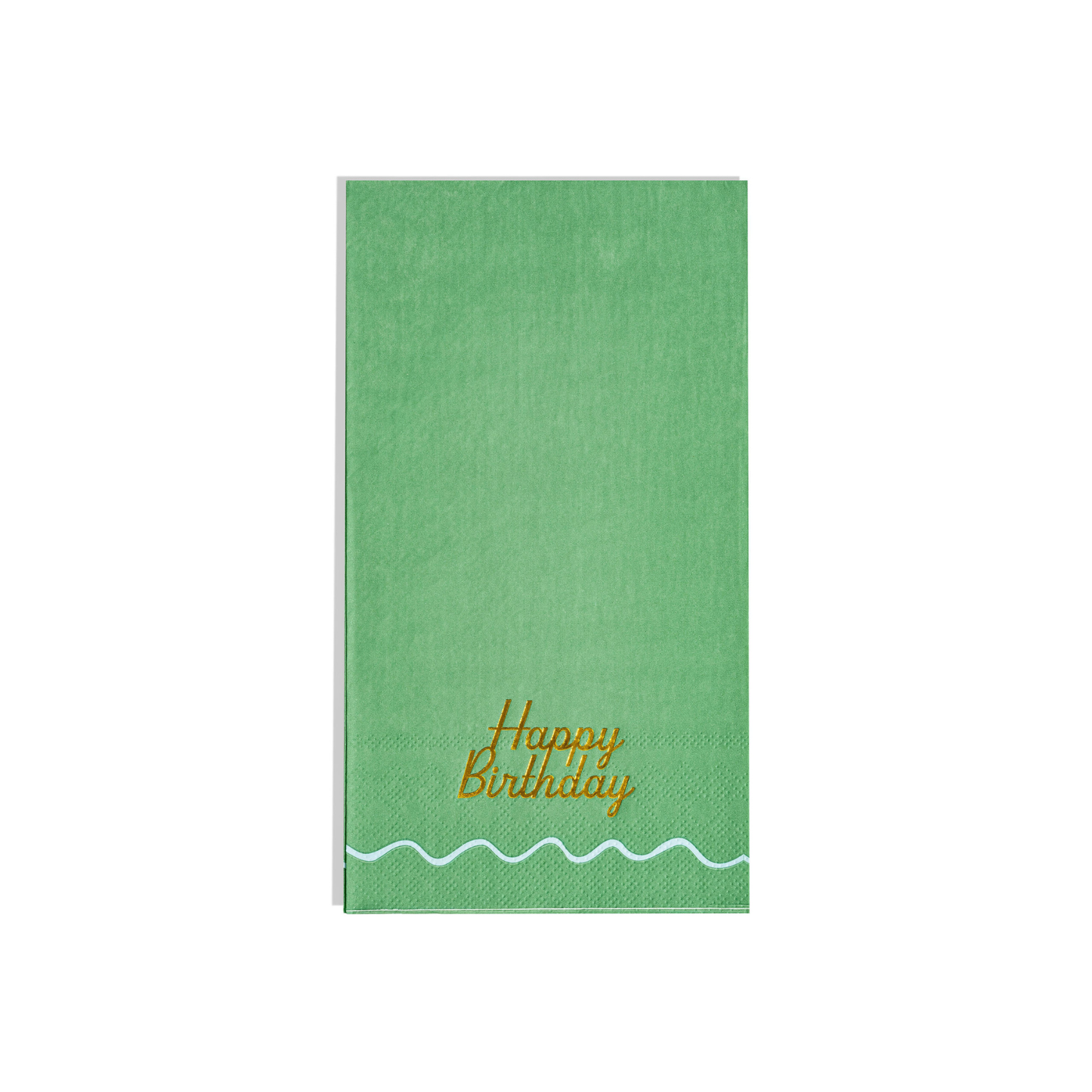 Green card with 'Happy Birthday' text on a white background