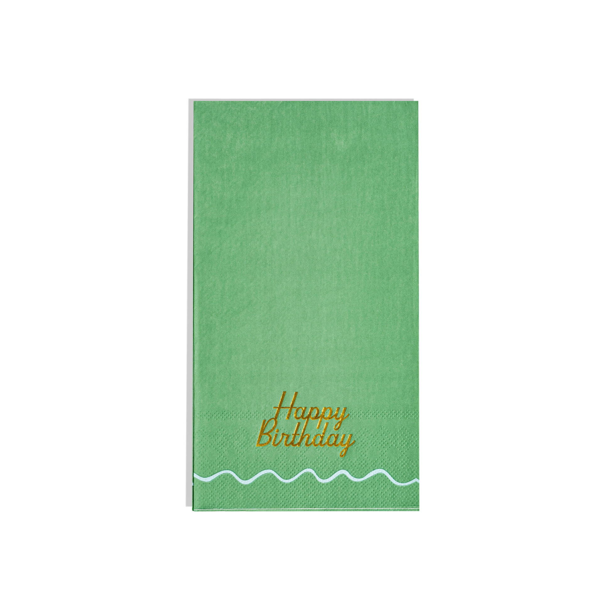 Green card with 'Happy Birthday' text on a white background