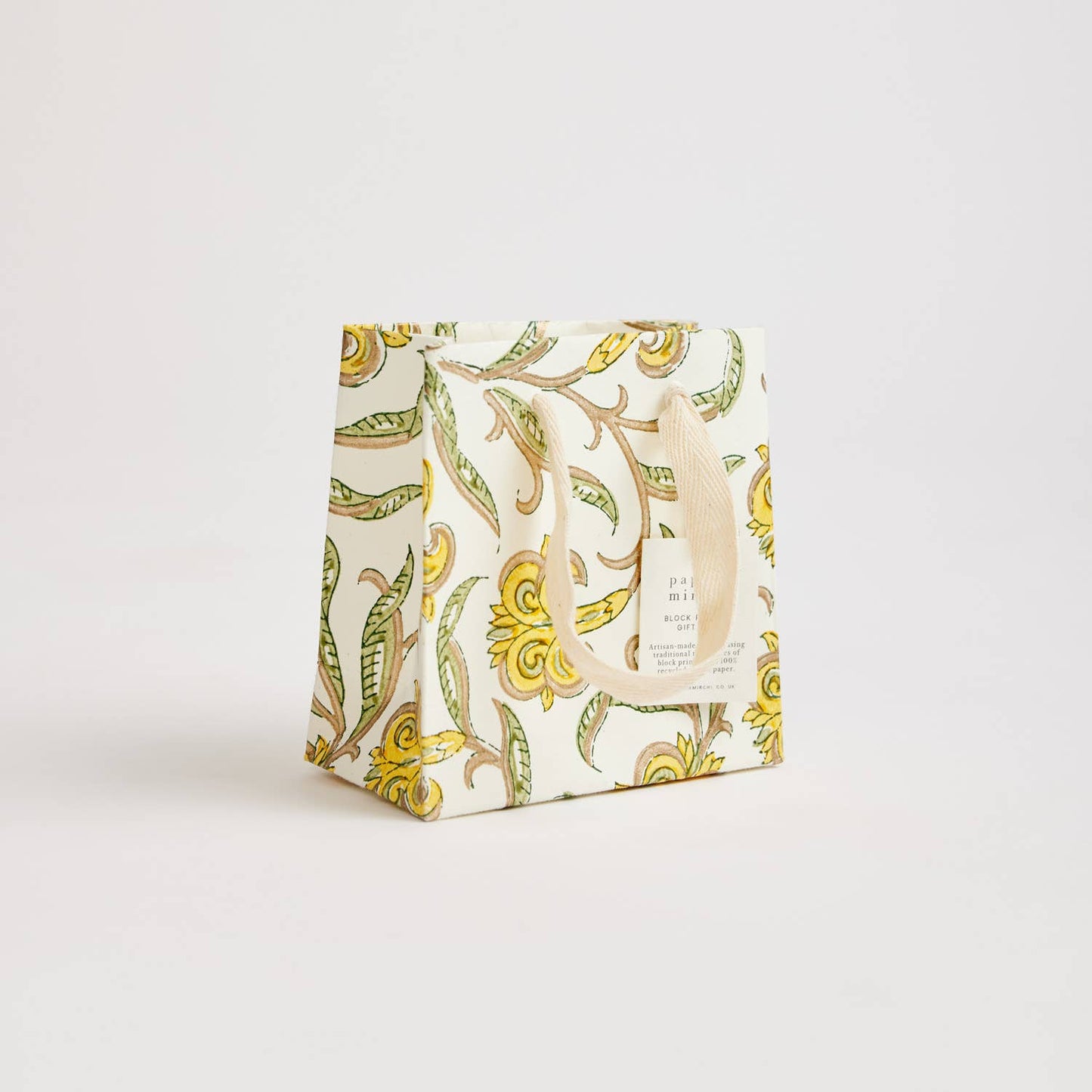 Sunshine Small Hand Block Printed Gift Bag
