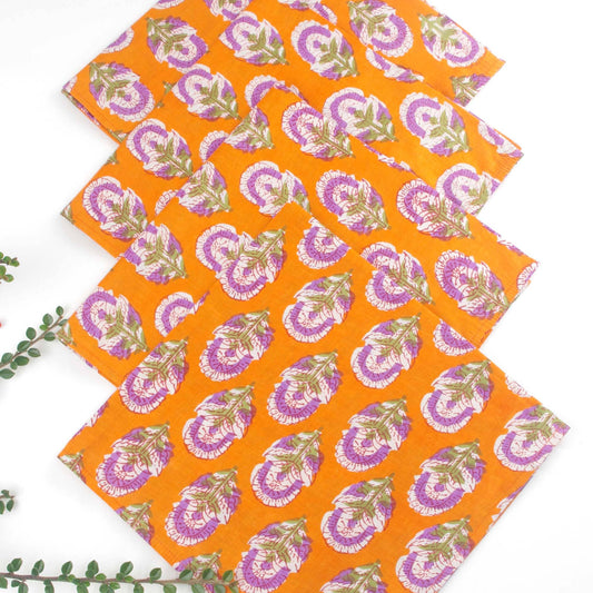 Orange Motif 18'' & 20'' set of 4