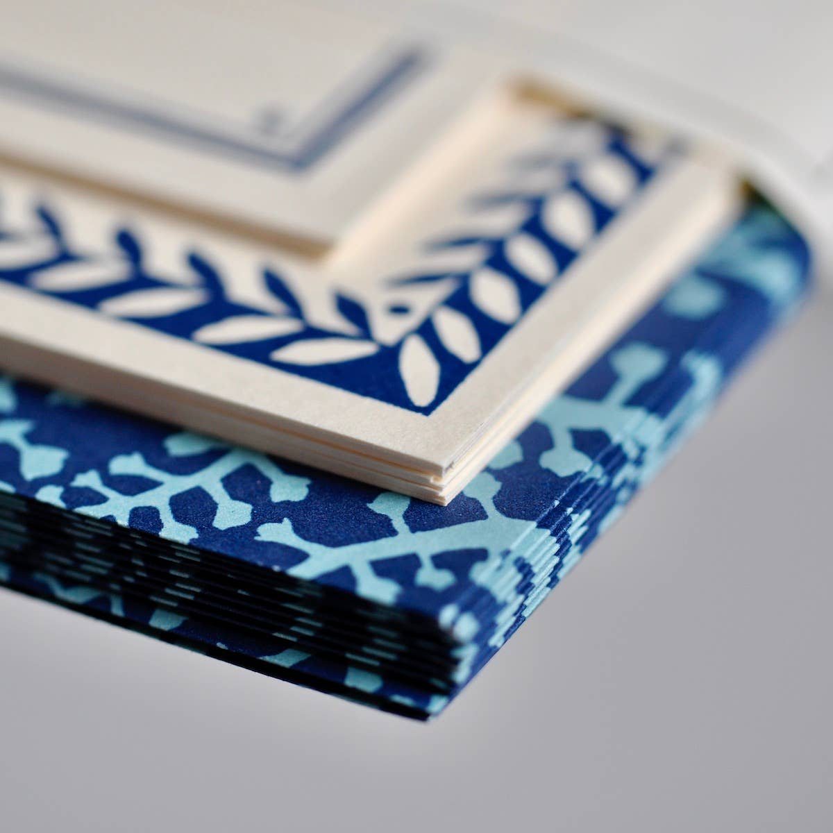Seaweed Paisley Cyanotype Set of Notecards and Envelopes