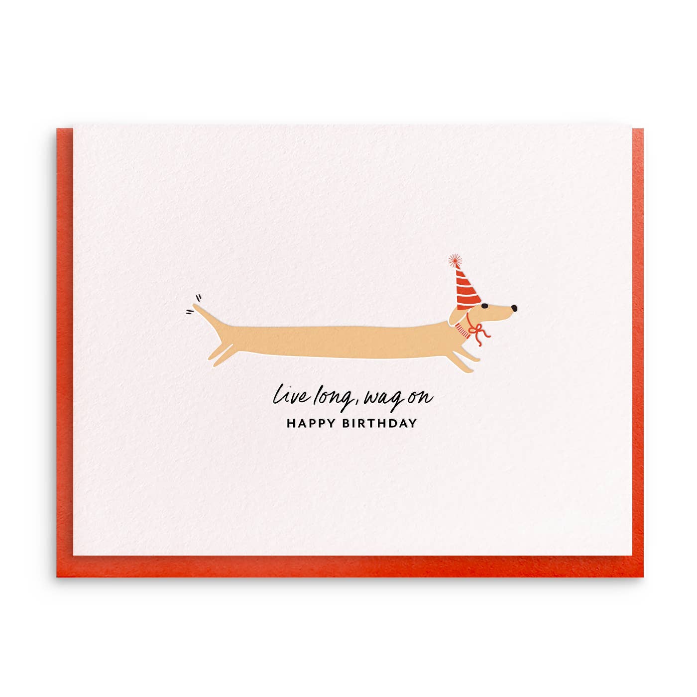 Dahlia Press - Wag On, Letterpress Birthday Dog Card