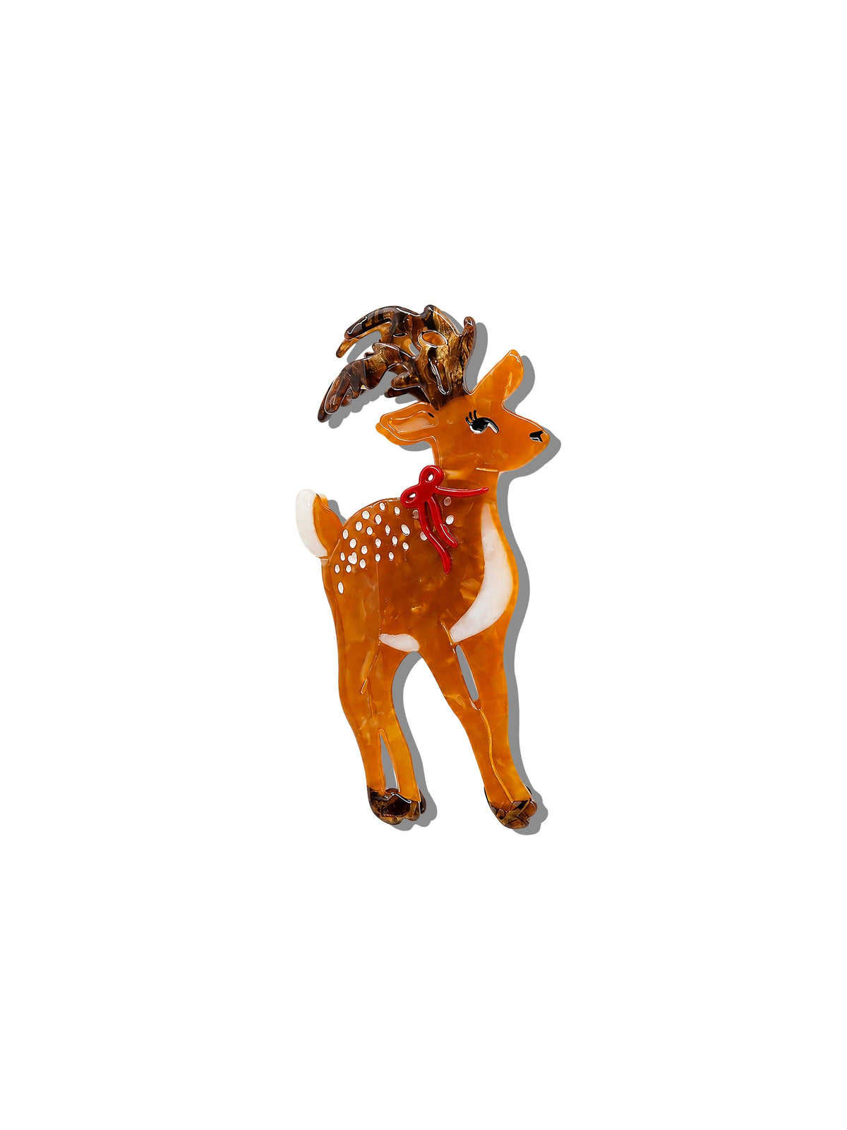 Hand-painted Reindeer Claw Hair Clip