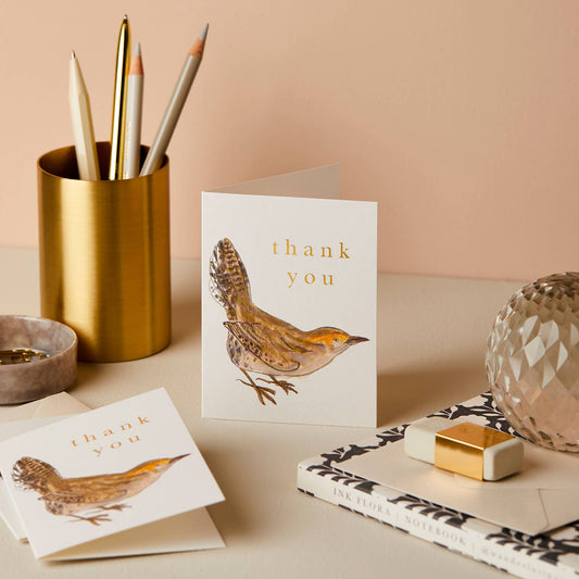 Wanderlust Paper Co - Wren 'Thank You' Mini Card