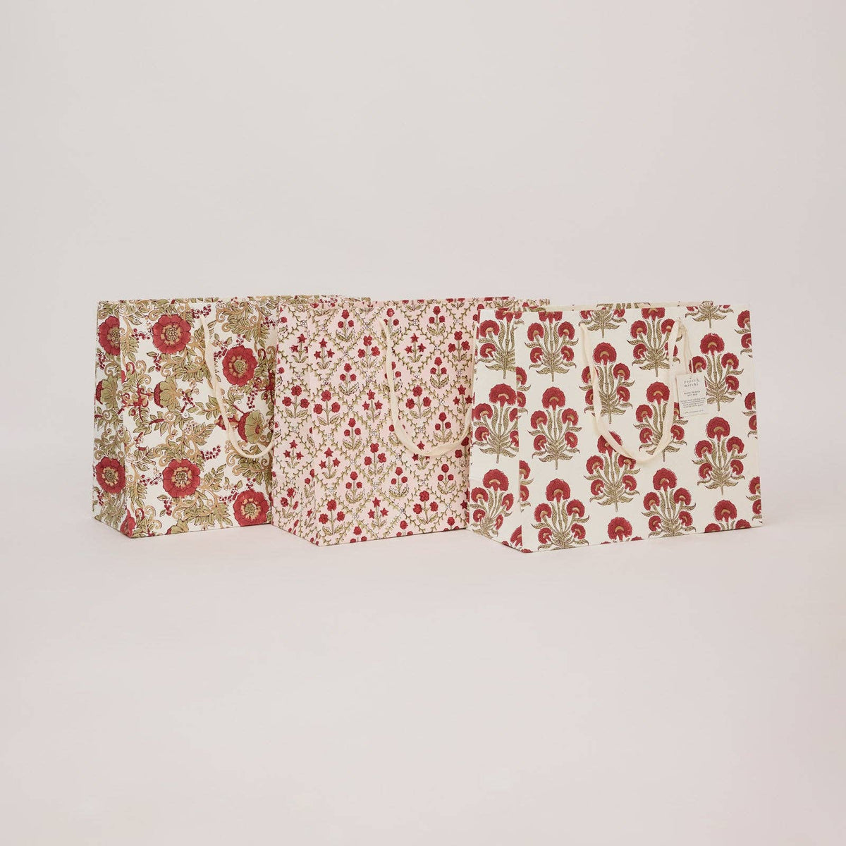 Winter Red Gift Bags - Large