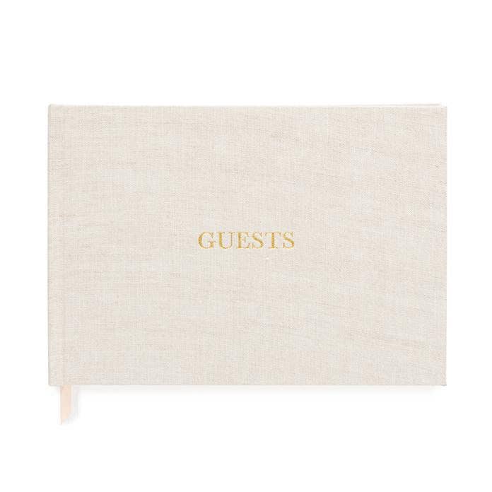 Flax Linen Guest Book