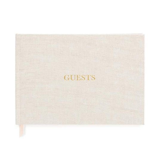 Flax Linen Guest Book