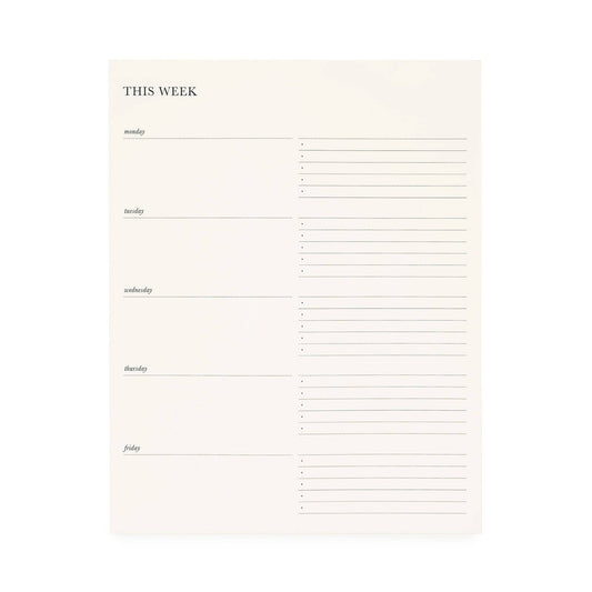 Cream Weekly Pad