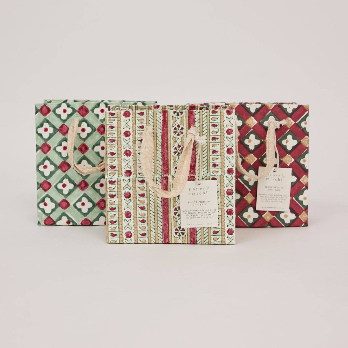 Traditional Christmas Gift Bags - Small