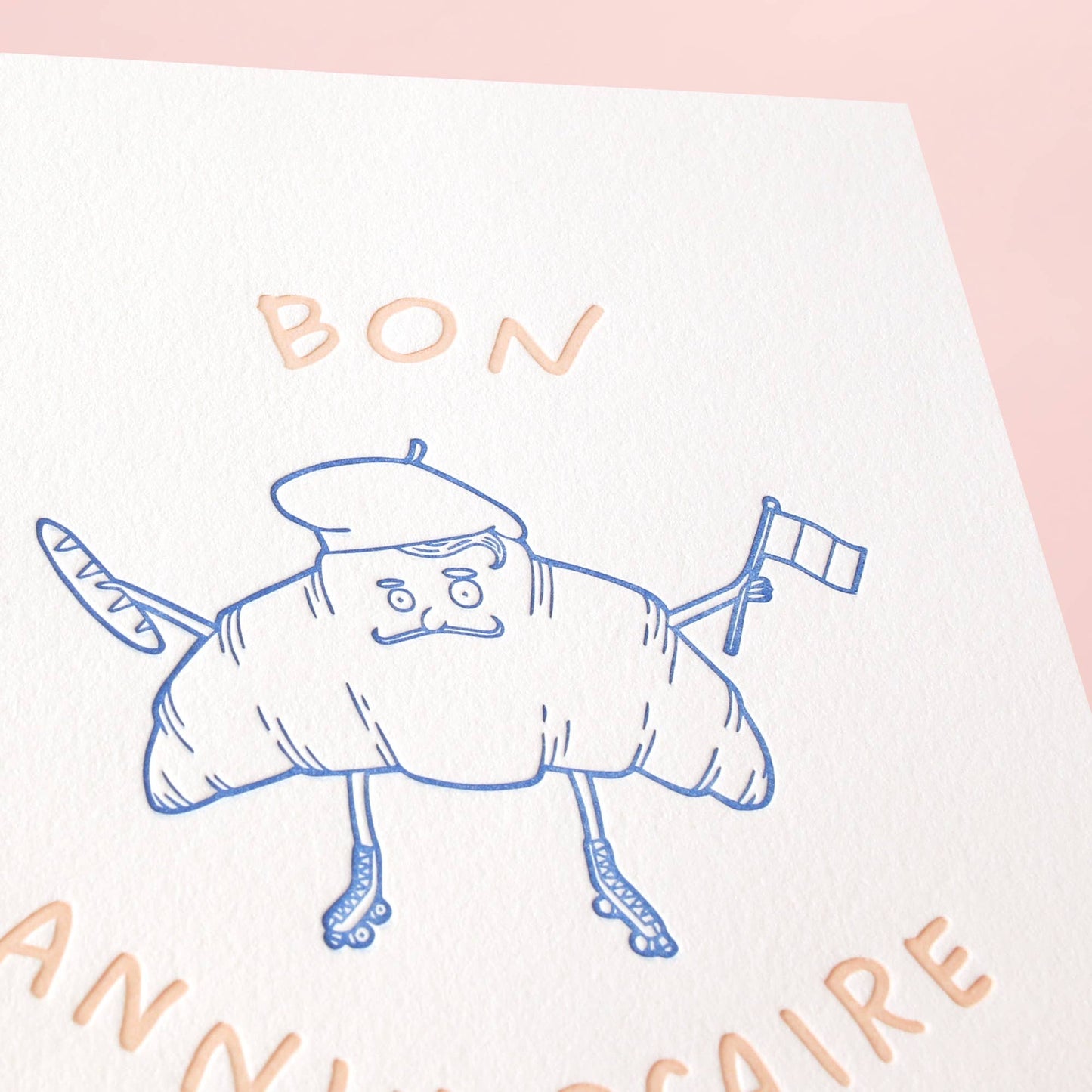 Croissant Birthday - Letterpress Greeting Card