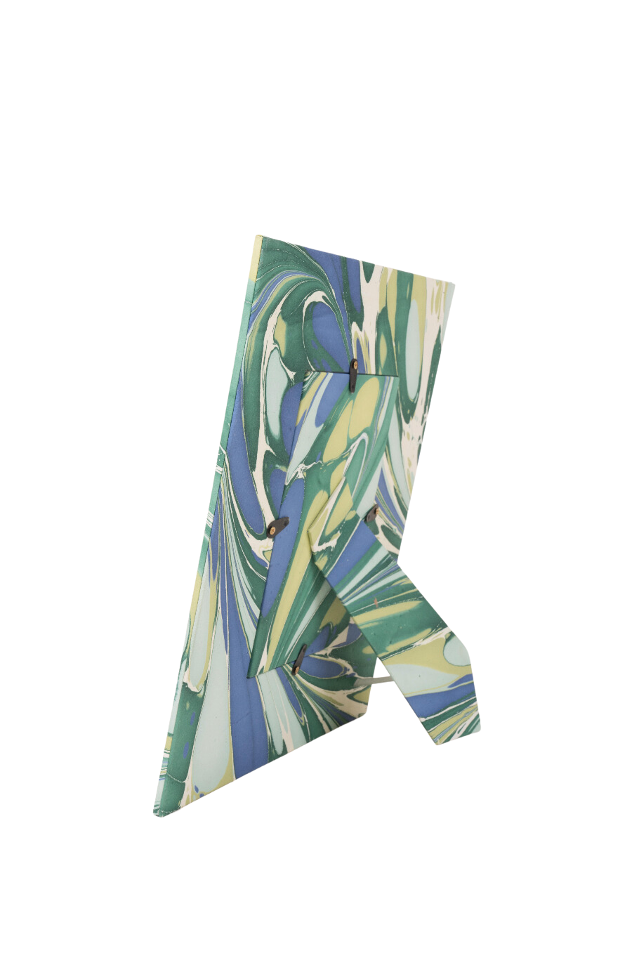 Hand-Marbled Large Wall Picture Frame in Green & Blue - Thumbnail 3
