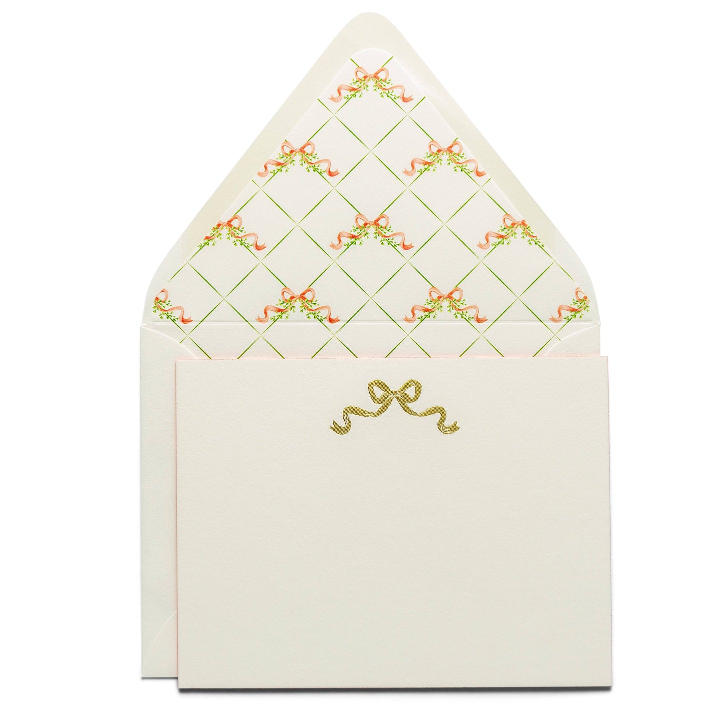 Bow | Engraved Flat Notecards 