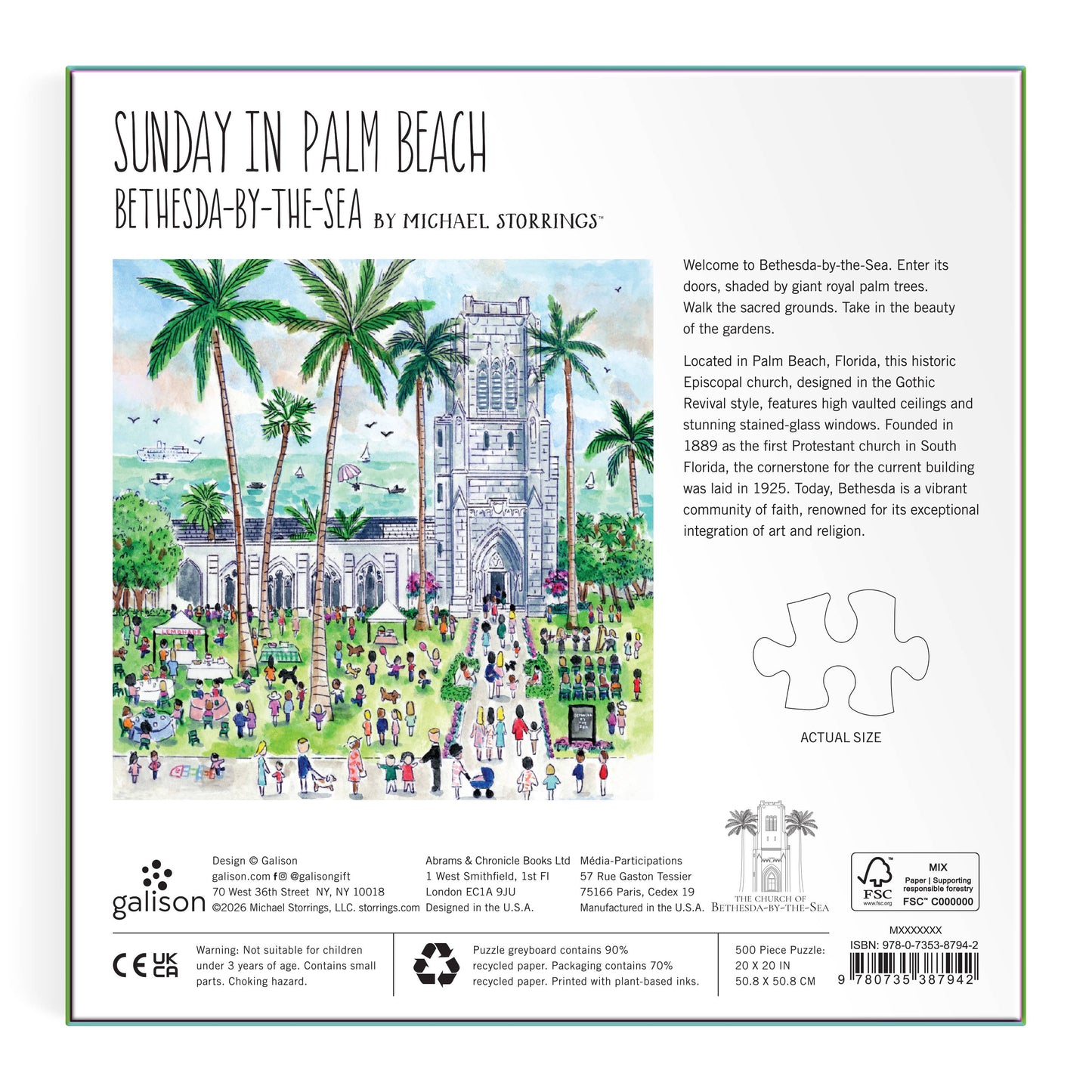Sunday in Palm Beach 500 Piece Puzzle