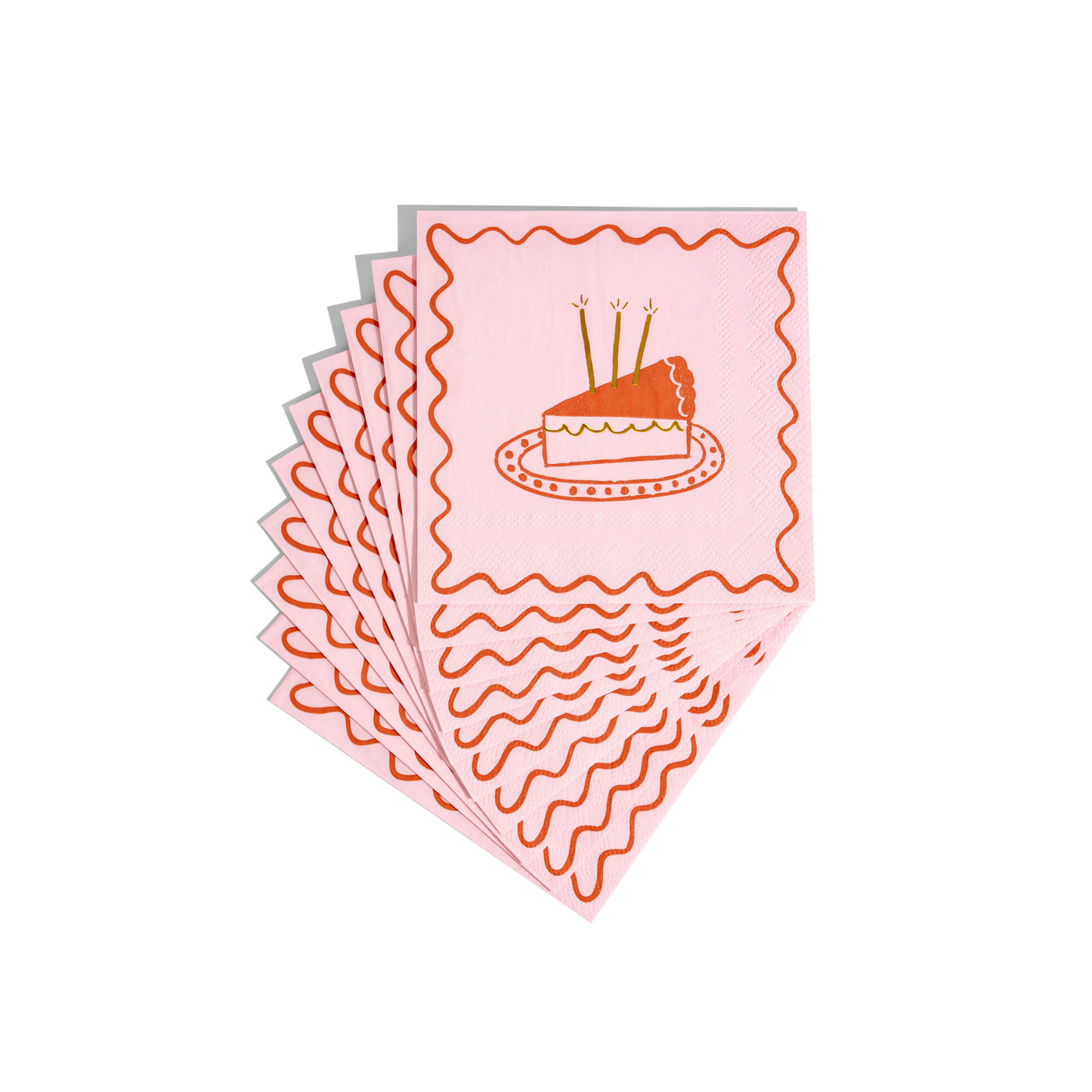 Emergency Confetti - Pink & Red Birthday Cocktail Napkins