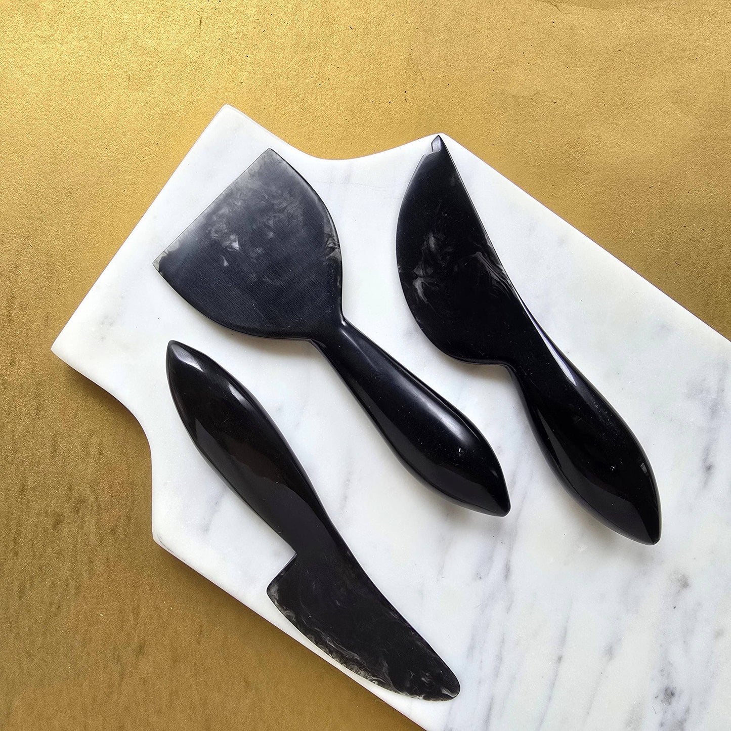 3-Piece Cheese Knives Set - Resin Charcuterie Tools