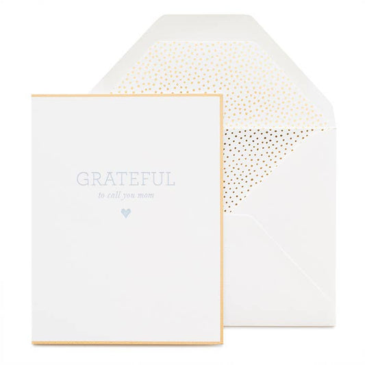 blue and gold Mother's Day notecard