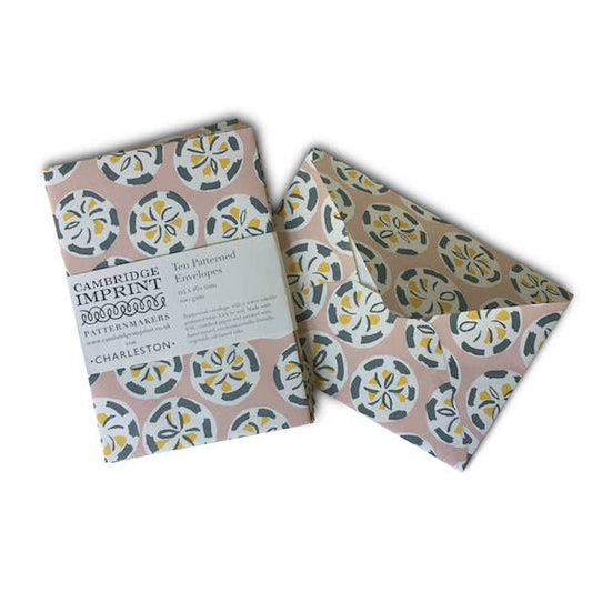 Packet of Ten Patterned Envelopes Charleston Roundel