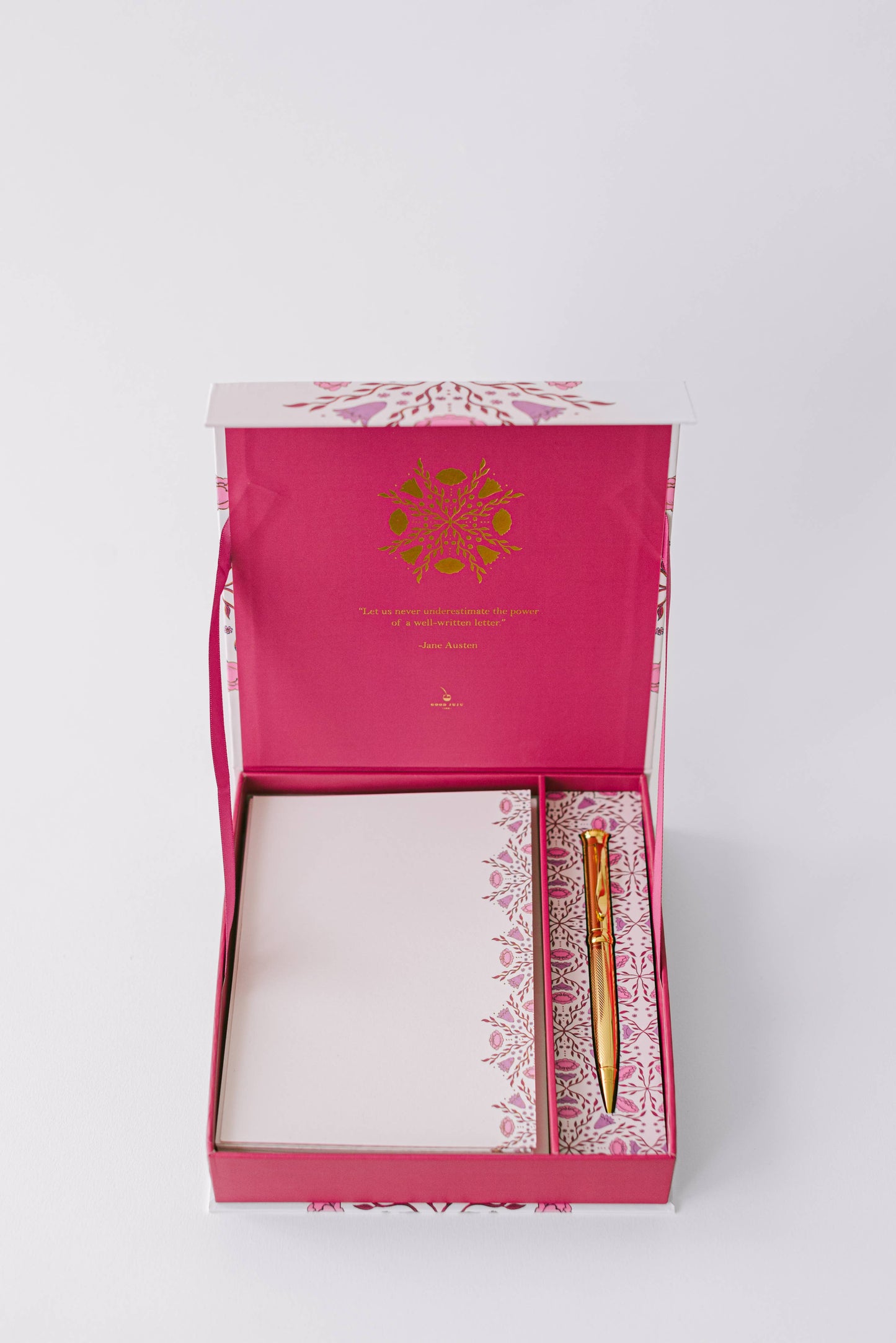 Good Juju Ink - Folk Pattern Luxury Stationery Set - Pink/Purple