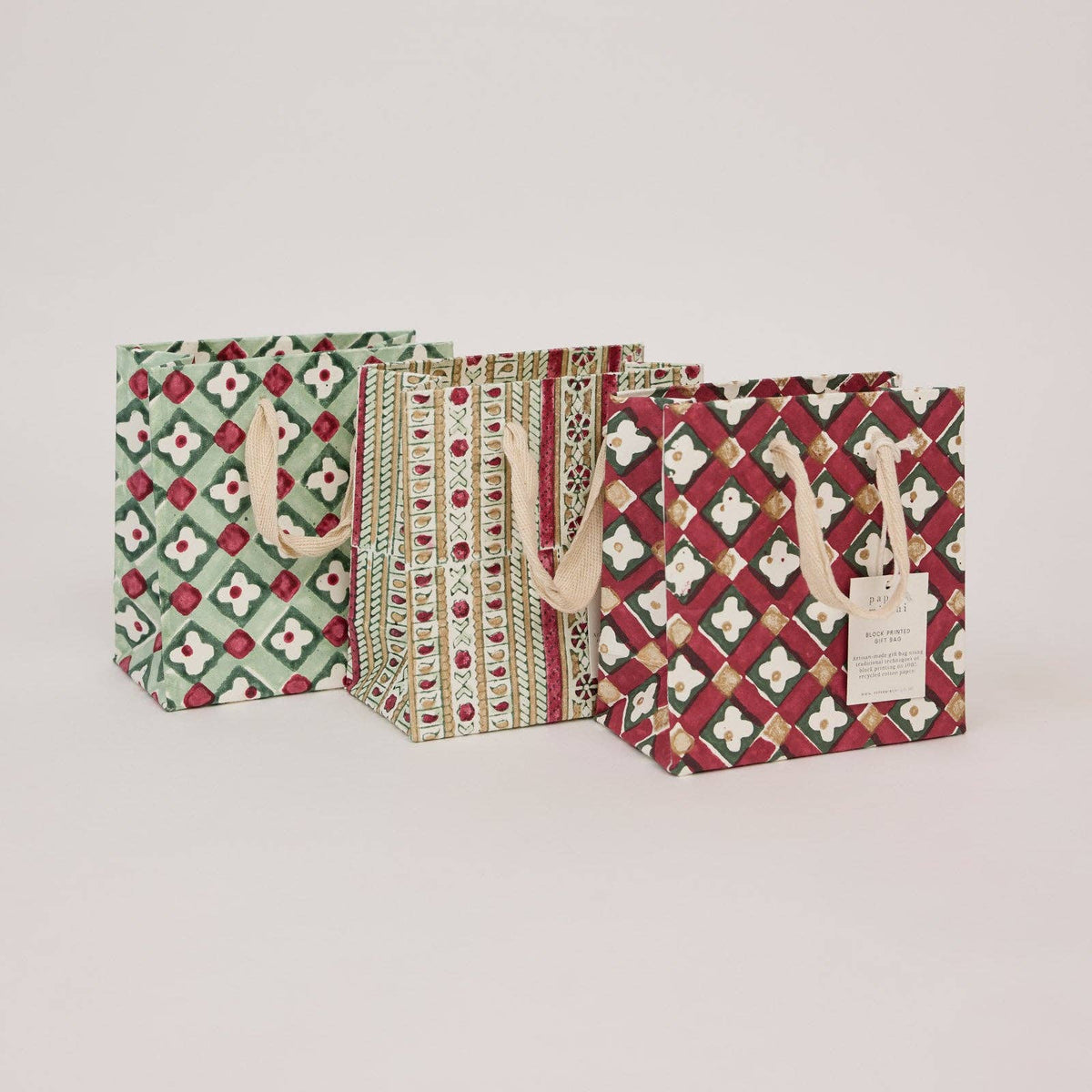 Traditional Christmas Gift Bags - Small
