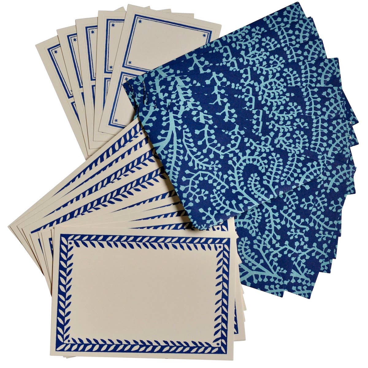 Seaweed Paisley Cyanotype Set of Notecards and Envelopes