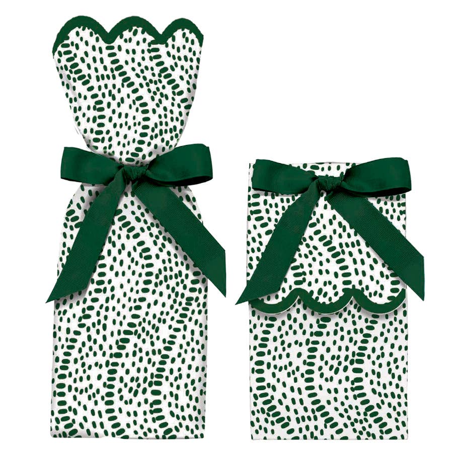 Green Dots Holiday Wine + Gift Bag Kit