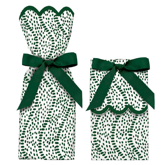 Green Dots Holiday Wine + Gift Bag Kit