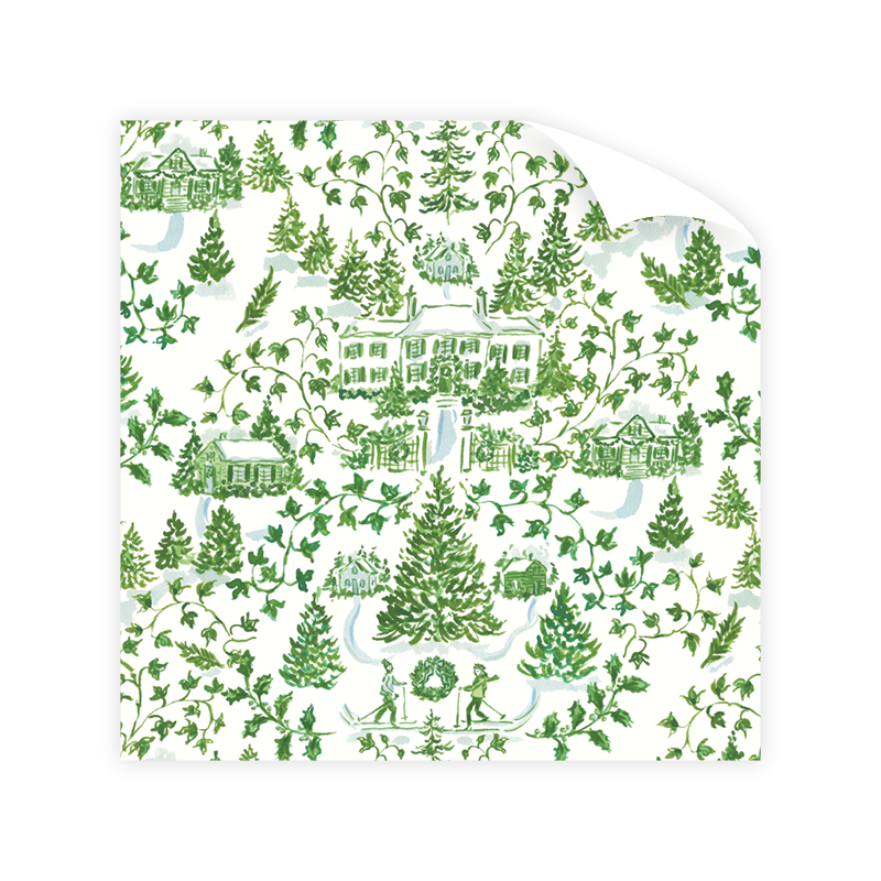 Winter Toile Wrapping Paper Roll