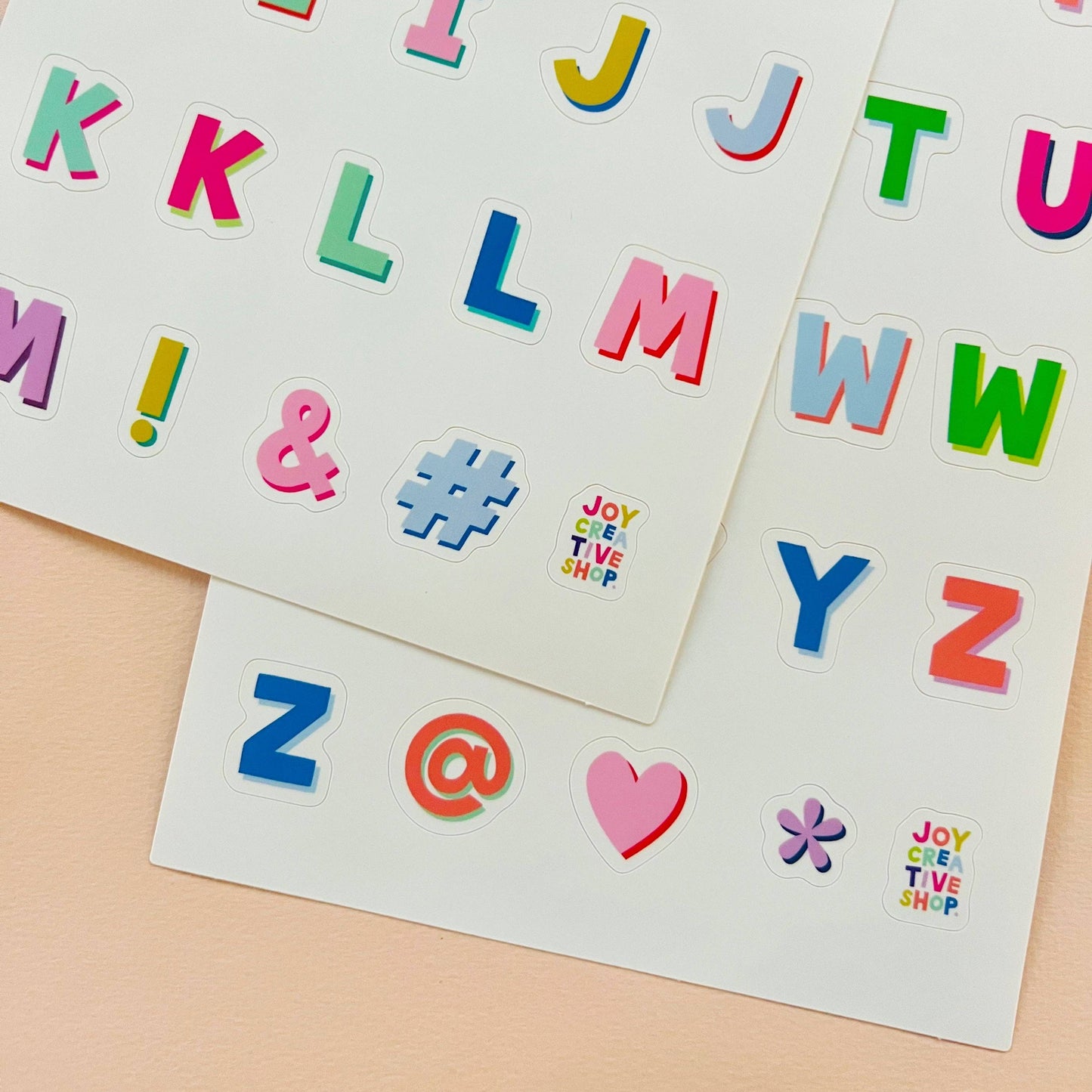 Joy Creative Shop - Mini Vinyl Alphabet Stickers