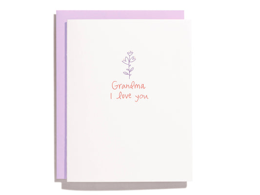 Grandma Love - Letterpress Greeting Card