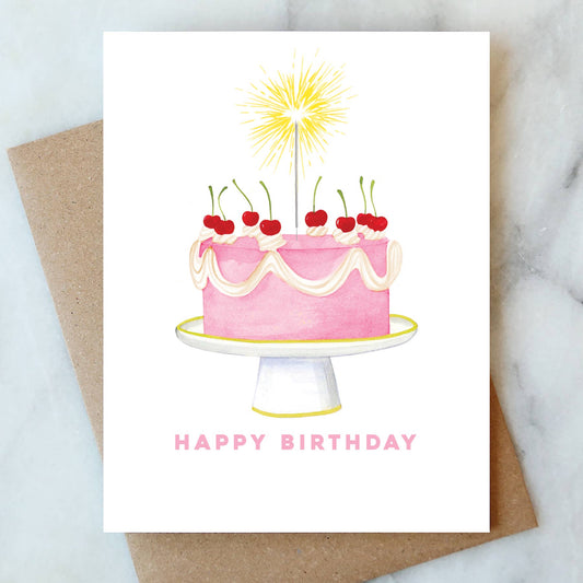 Abigail Jayne Design - Sparkler Cake Greeting Card | Birthday Card