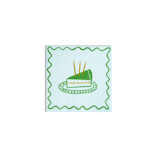 Notebook with a cake illustration on a white background